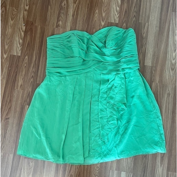 David's Bridal Clover Green Dress - Picture 1 of 16